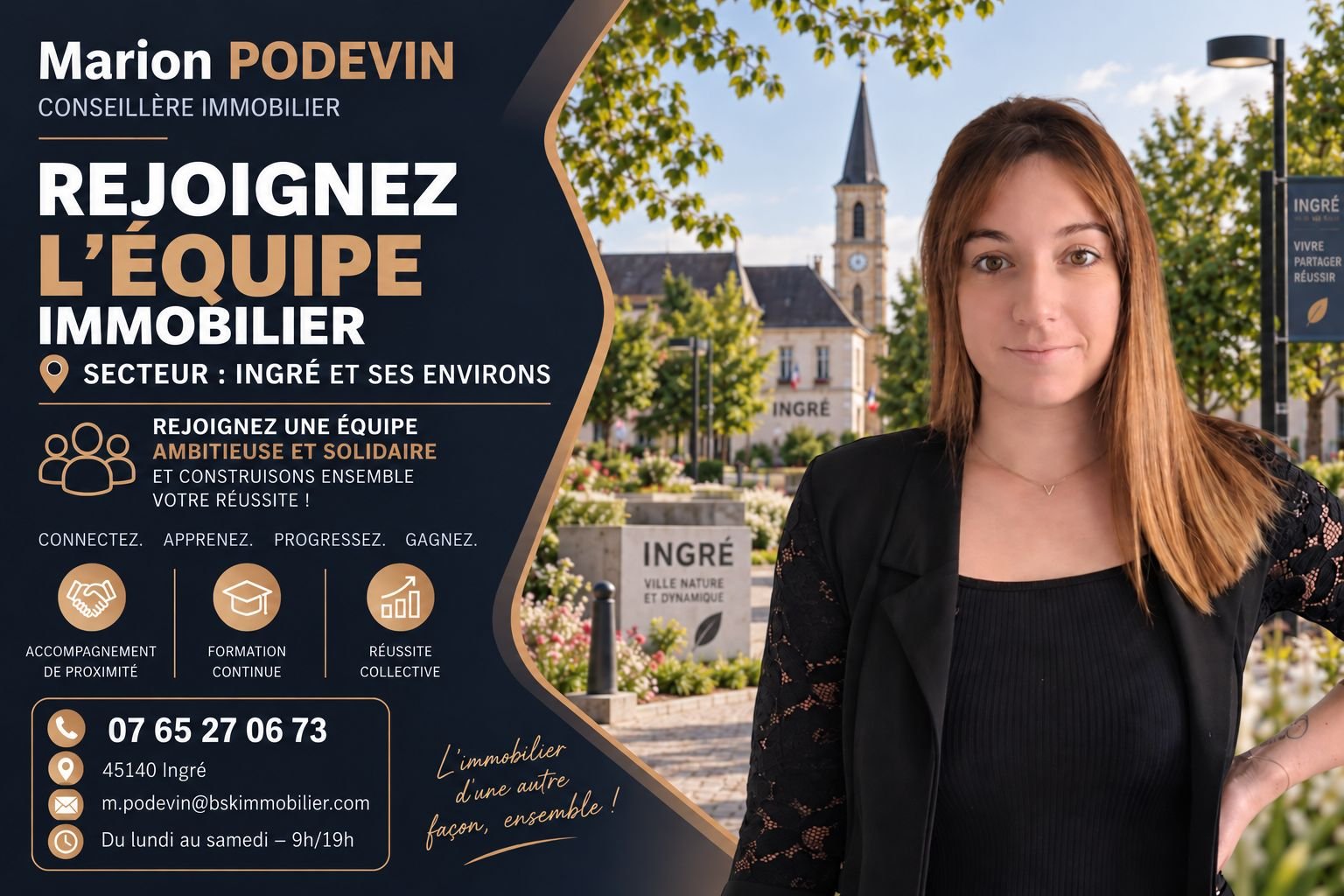 Marion Podevin, conseillère immobilière indépendante à Ingré
